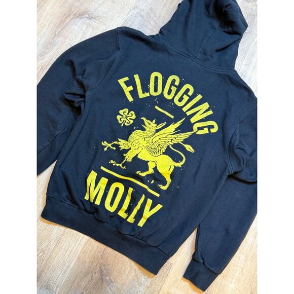 Y2K‎ Flogging Molly Black Zip-Up Hoodie S - Picture 6 of 7